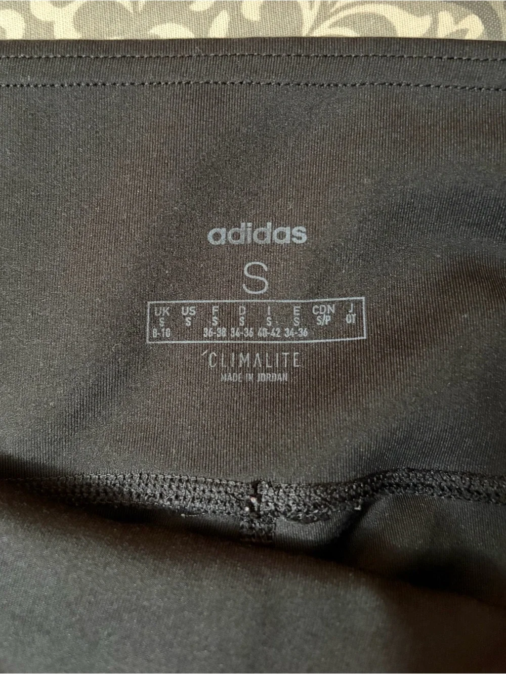 Adidas Climalite Black 3 Stripe Side Pocket Leggings Womens Small High Rise‎ Gym